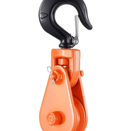 2 Ton Snatch Block Pulley, Swivel Hook, 3/8 in Rope