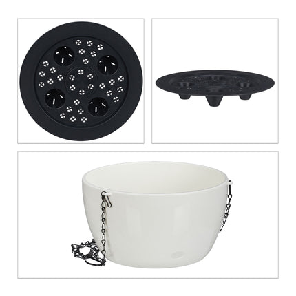 2 Hängekörbe mit Wasserbehältern - XL