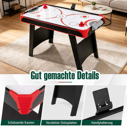 Table de jeu 2 en 1 Air Hockey et Tennis de table avec ventilateur 12V