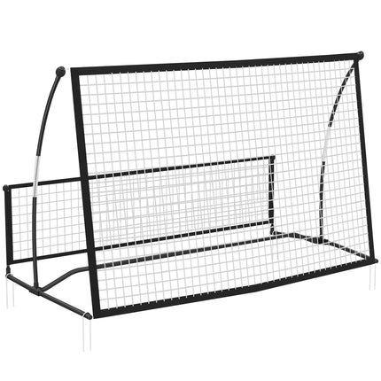 Rebondisseur de football pliable 2 en 1, noir, 200 x 94 cm