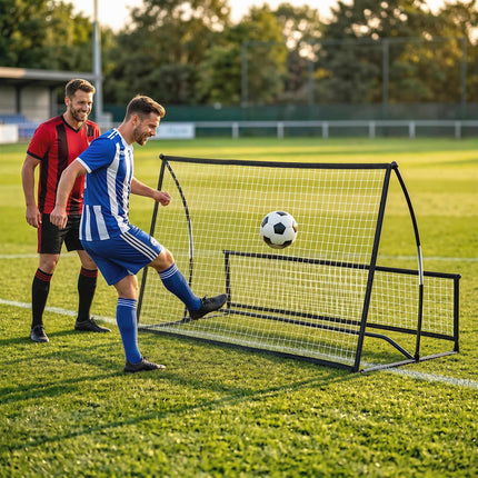 Rebondisseur de football pliable 2 en 1, noir, 200 x 94 cm