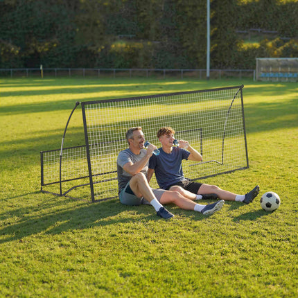 Rebondisseur de football pliable 2 en 1, noir, 200 x 94 cm