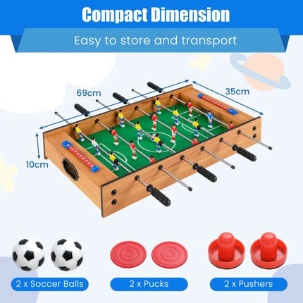 Table de baby-foot et de hockey sur air 2 en 1, 69 cm