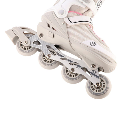 Patins à roues alignées et à glace 2 en 1 gris-rose, taille M (34-38)