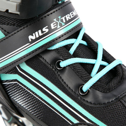 2-in-1 Inlineskates & Schlittschuhe, Schwarz/Blau, Größe L (39-43)