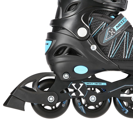 2-in-1 Inline & Ice Skates, Black/Blue, Size M (35-38)