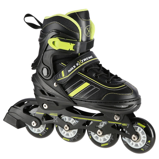 2-in-1 Inlineskates & Schlittschuhe, Schwarz/Limette, Größe L (39-43)