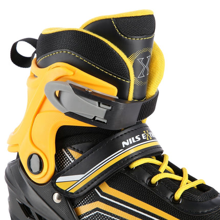 2-in-1 Inlineskates & Schlittschuhe, Schwarz/Orange, Größe S (29-33)