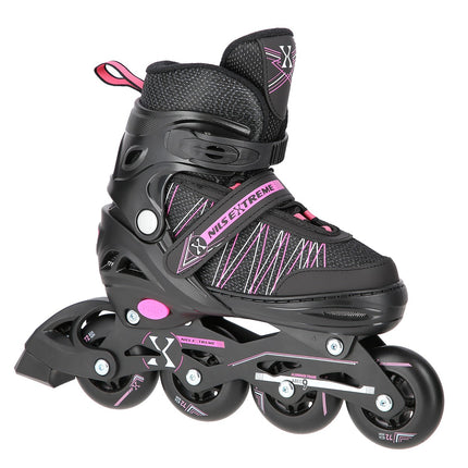 Patins à roues alignées et à glace 2 en 1, noir/rose, taille L (39-42)