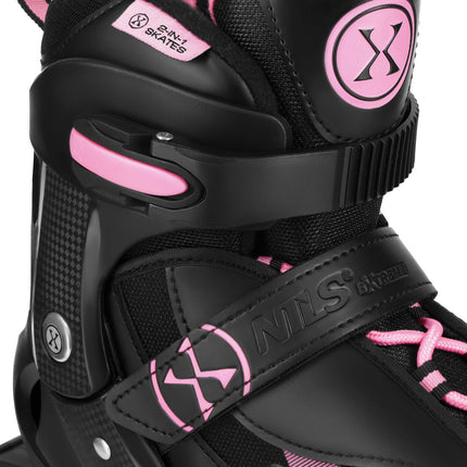 2-in-1 Inline & Ice Skates, Pink, Size S (32-35)
