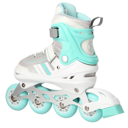 2-in-1 Inlineskates & Schlittschuhe, Weiß/Blau, Größe L (39-43)