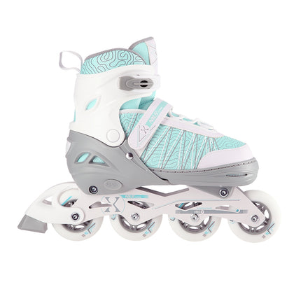 2-in-1 Inline & Ice Skates, White-Mint, Size M (35-38)