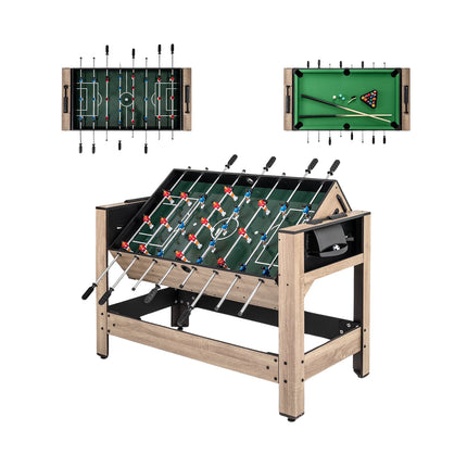 2-in-1-Drehspieltisch – Kicker- & Billard-Set