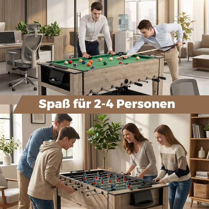 2-in-1-Drehspieltisch – Kicker- & Billard-Set