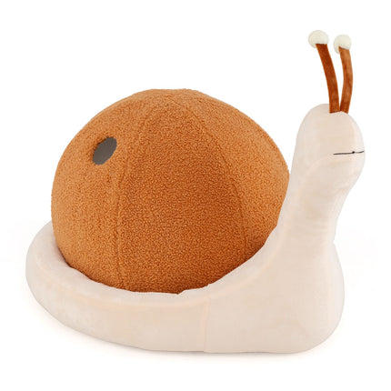 Lit pour chat 2 en 1 en forme d'escargot avec coussin lavable