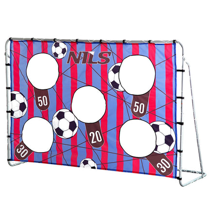 2-in-1-Fußballtor mit Netz und Torwand