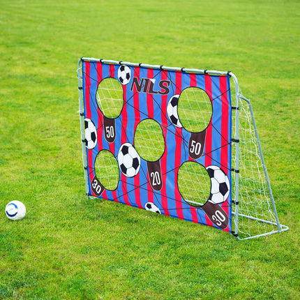2-in-1-Fußballtor mit Netz und Torwand