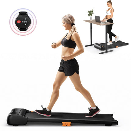 Tapis roulant 2 en 1 sous le bureau avec télécommande semblable à une horloge et écran LED
