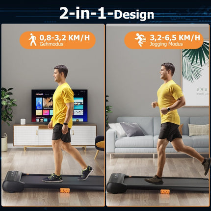 Tapis roulant 2 en 1 sous le bureau avec télécommande semblable à une horloge et écran LED