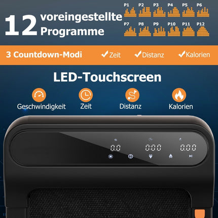 Tapis roulant 2 en 1 sous le bureau avec télécommande semblable à une horloge et écran LED