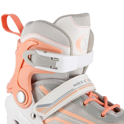 Patins à roues alignées et à glace 2 en 1 blancs/roses, taille L (39-43)