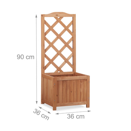 2-in-1-Holzpflanzkasten mit Spalier