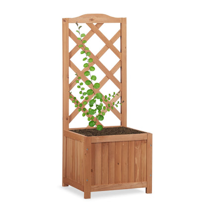 2-in-1-Holzpflanzkasten mit Spalier