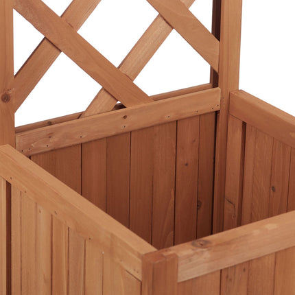 2-in-1-Holzpflanzkasten mit Spalier