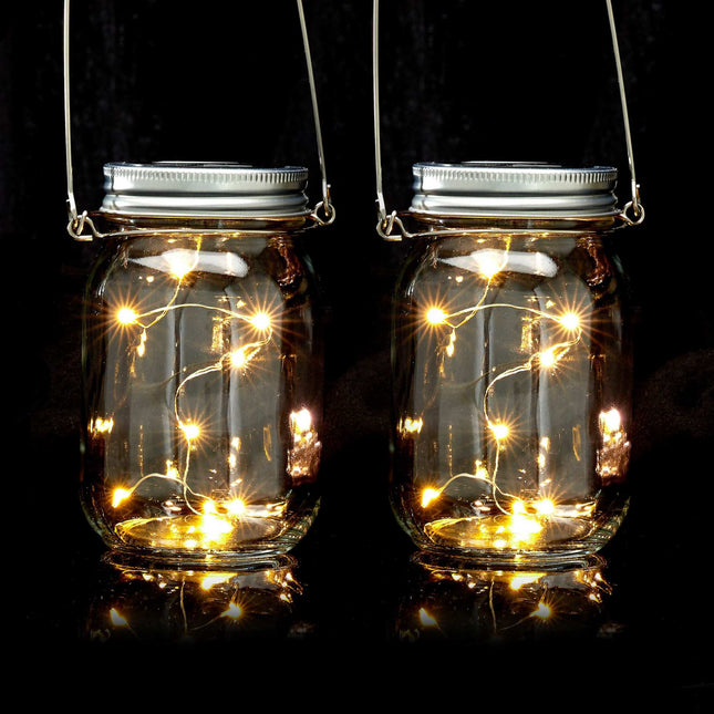 2 lanternes solaires à LED