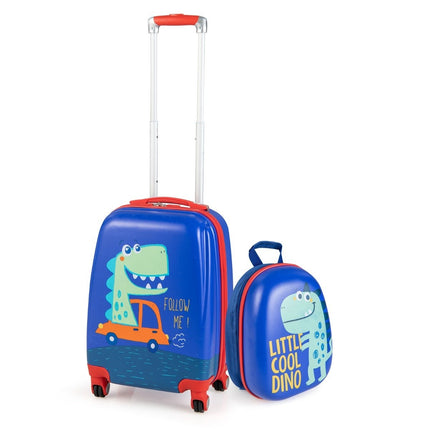 Ensemble de bagages pour enfants 2 pièces, ensemble bagage à main et sac à dos, bleu