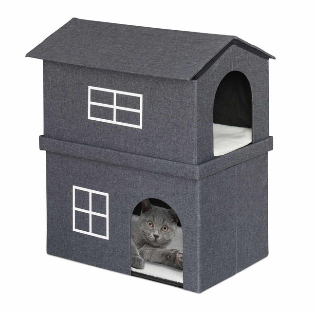 2-stöckiges Katzenhaus für drinnen