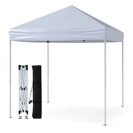 Pavillon pliable 2x2m, étanche, protection UV 50+, blanc