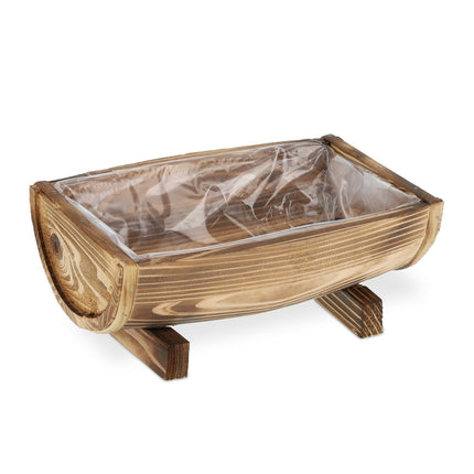 2x jardinières demi-tonneau