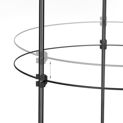 2x Tuteurs pour plantes avec anneaux, 120 cm