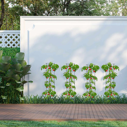 2x Tuteurs pour plantes avec anneaux, 120 cm