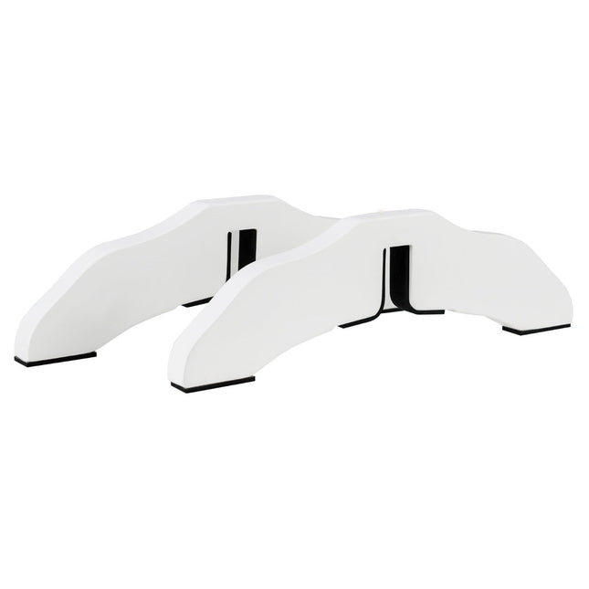 2 x pieds de support en pin pour barrières pour chiens 2 cm pieds grillagés pour barrières de protection blanc