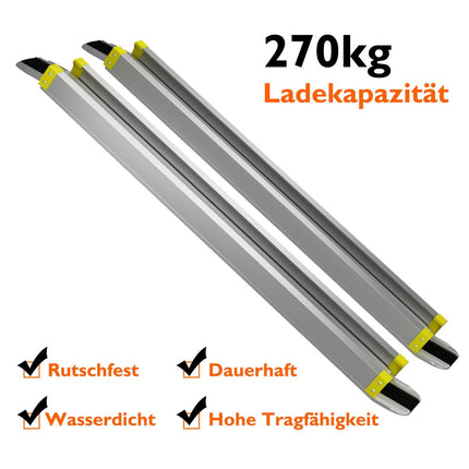 2 x rampe d'accès télescopique évolutive en aluminium antidérapante