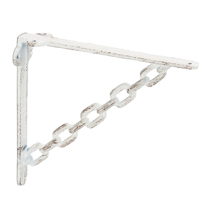 2x supports d'étagère en fonte avec chaîne