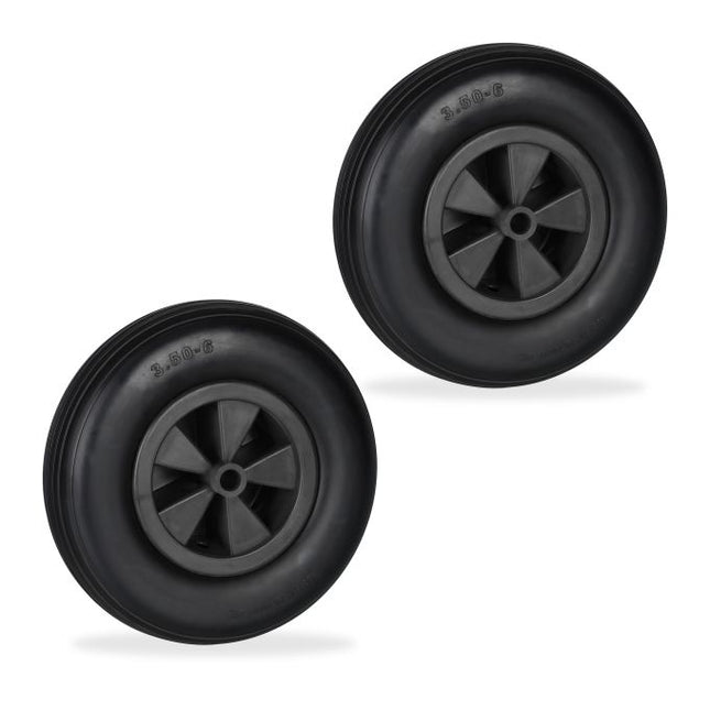 2x Schubkarrenräder 3.50-6 in schwarz