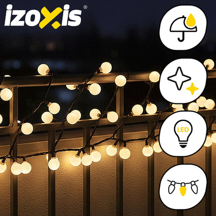Guirlande lumineuse de Noël à 300 LED, blanc chaud, 30 m, 8 modes