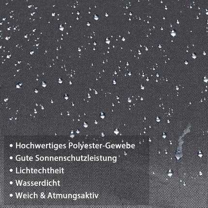 300 cm Sonnenschirm aus Aluminium mit 3-stufigem Dach, automatisch kippbarer Schirm, anthrazit