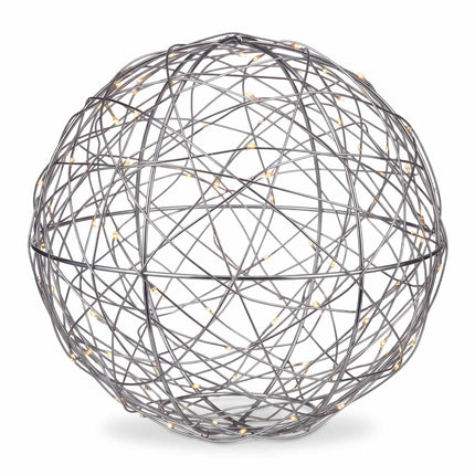 Boule décorative LED argentée de 30 cm – Boule lumineuse d'intérieur