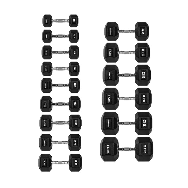 30 kg Hex Dumbbell – Rubber Coated, Anti-Slip Handle