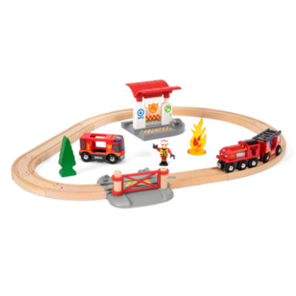 33815 Eisenbahnset mit Feuerwehrmann-Motiv