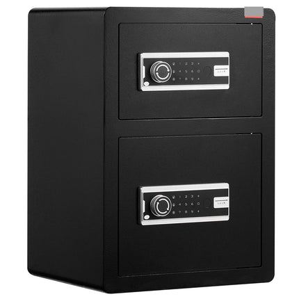 3.5 Cu Ft Double-Door Safe, Keypad and Key Lock