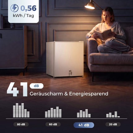 Congélateur compact blanc de 35 L, thermostat réglable
