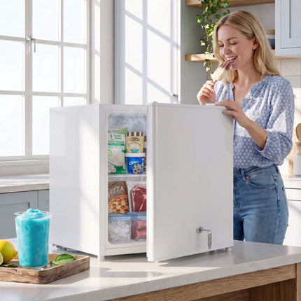 Congélateur compact blanc de 35 L, thermostat réglable
