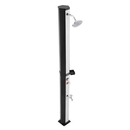 35L Solar Heated Outdoor Shower, Foot Faucet, Hot Cold