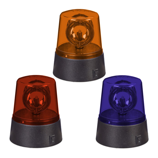 360° drehbare LED-Partylichter – Rot, Blau, Gelb