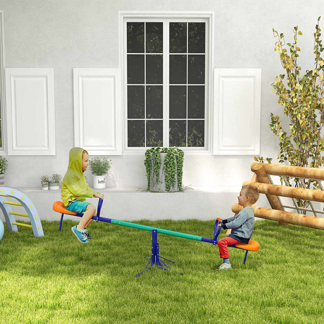 Balançoire pivotante à 360° pour enfants, 2 places, résistante aux UV
